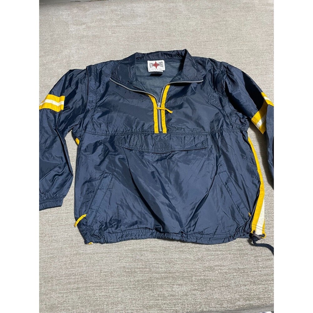 Vintage Active Frontier Windbreaker Jacket Men's Large Blue Full Zip 1980